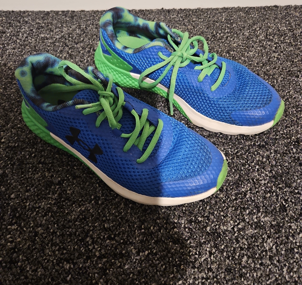 Under Armour Kids Blue and Green Sneakers